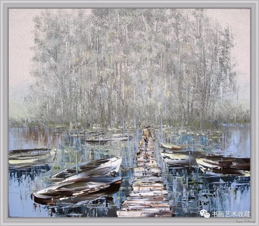 白俄罗斯绘画：怦然心动    油画刀描绘的美丽风景